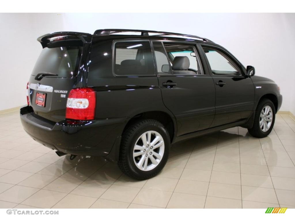 2006 Highlander Hybrid Limited 4WD - Black / Ash Gray photo #7