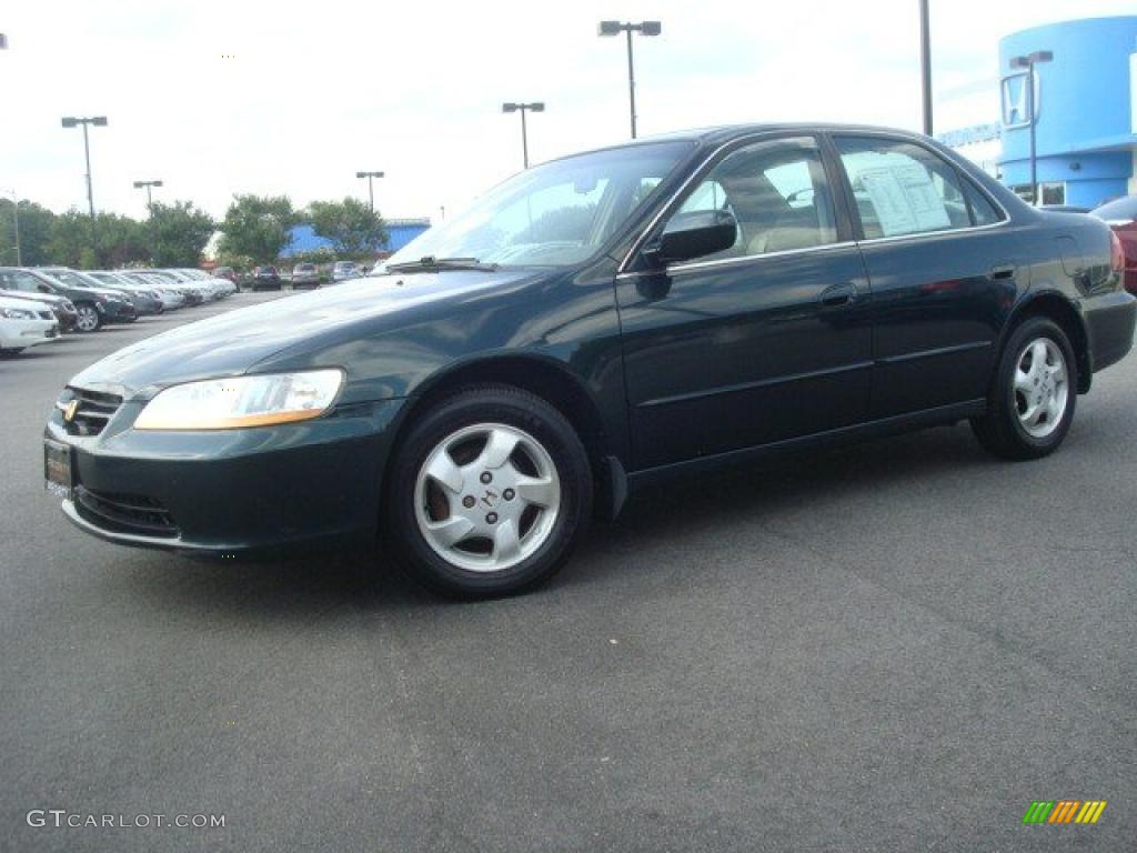 1999 Accord EX Sedan - Dark Emerald Pearl / Ivory photo #2