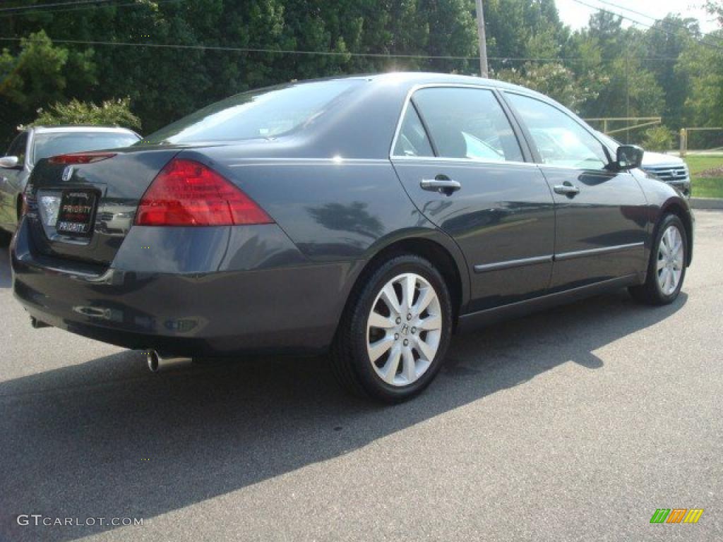 2007 Accord SE V6 Sedan - Graphite Pearl / Gray photo #5