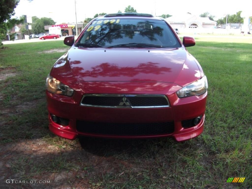 2009 Lancer GTS - Rally Red Pearl / Black photo #3