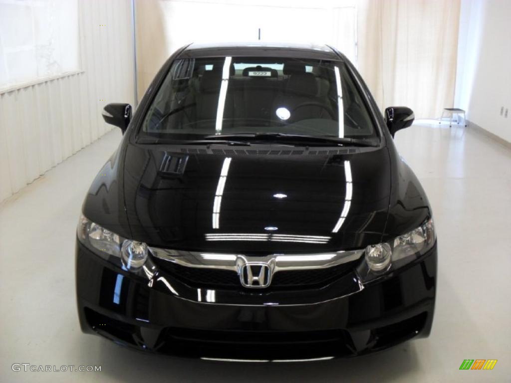 2010 Civic Hybrid Sedan - Crystal Black Pearl / Beige photo #6