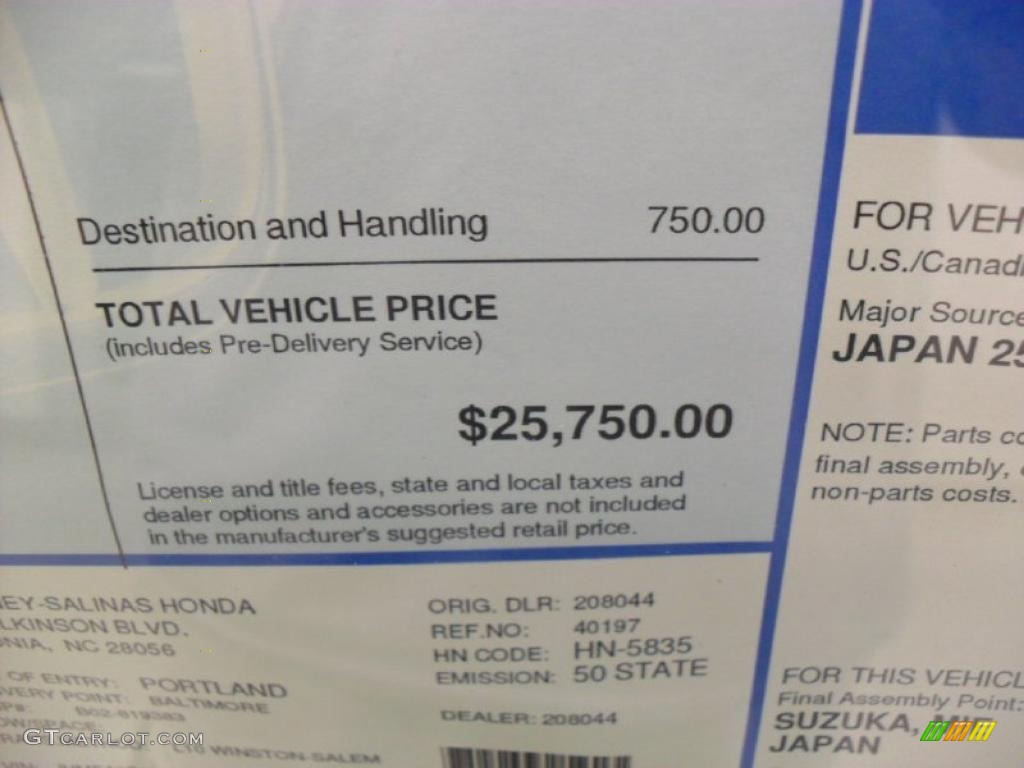 2010 Civic Hybrid Sedan - Crystal Black Pearl / Beige photo #7