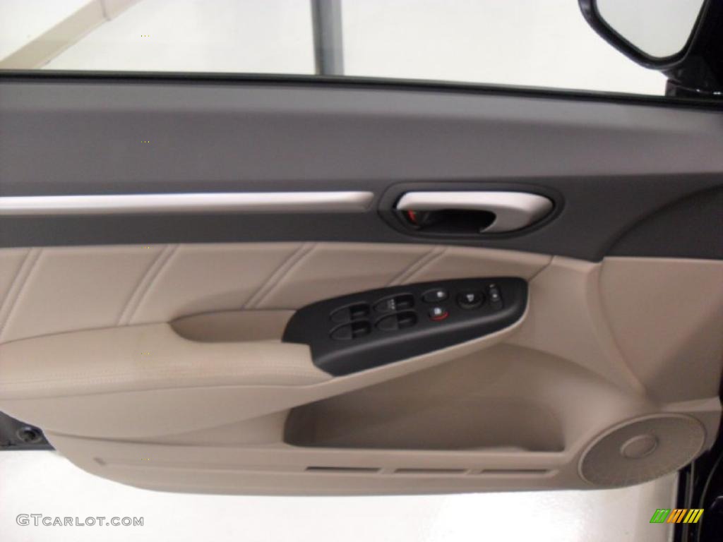 2010 Civic Hybrid Sedan - Crystal Black Pearl / Beige photo #11