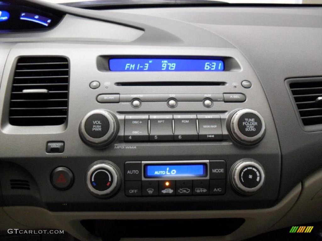 2010 Civic Hybrid Sedan - Crystal Black Pearl / Beige photo #14