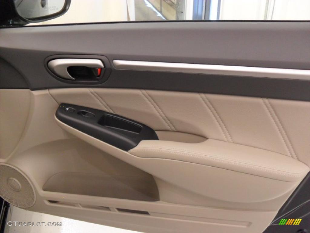2010 Civic Hybrid Sedan - Crystal Black Pearl / Beige photo #25
