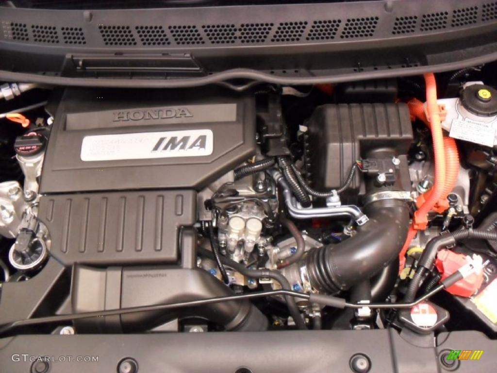 2010 Civic Hybrid Sedan - Crystal Black Pearl / Beige photo #28