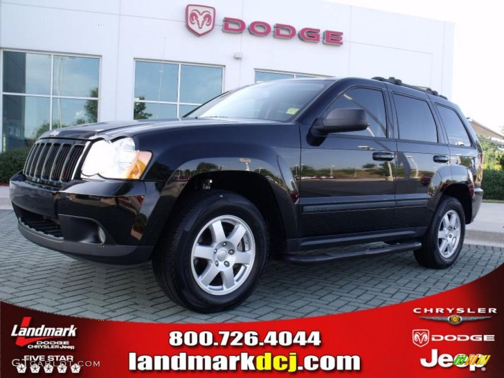 2008 Grand Cherokee Laredo - Black / Dark Slate Gray/Light Graystone photo #1