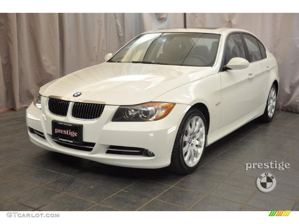2008 3 Series 335i Sedan - Alpine White / Black photo #1