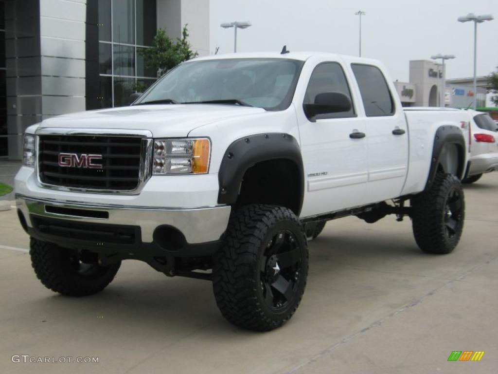 2010 Sierra 2500HD SLE Crew Cab 4x4 - Summit White / Light Titanium photo #1