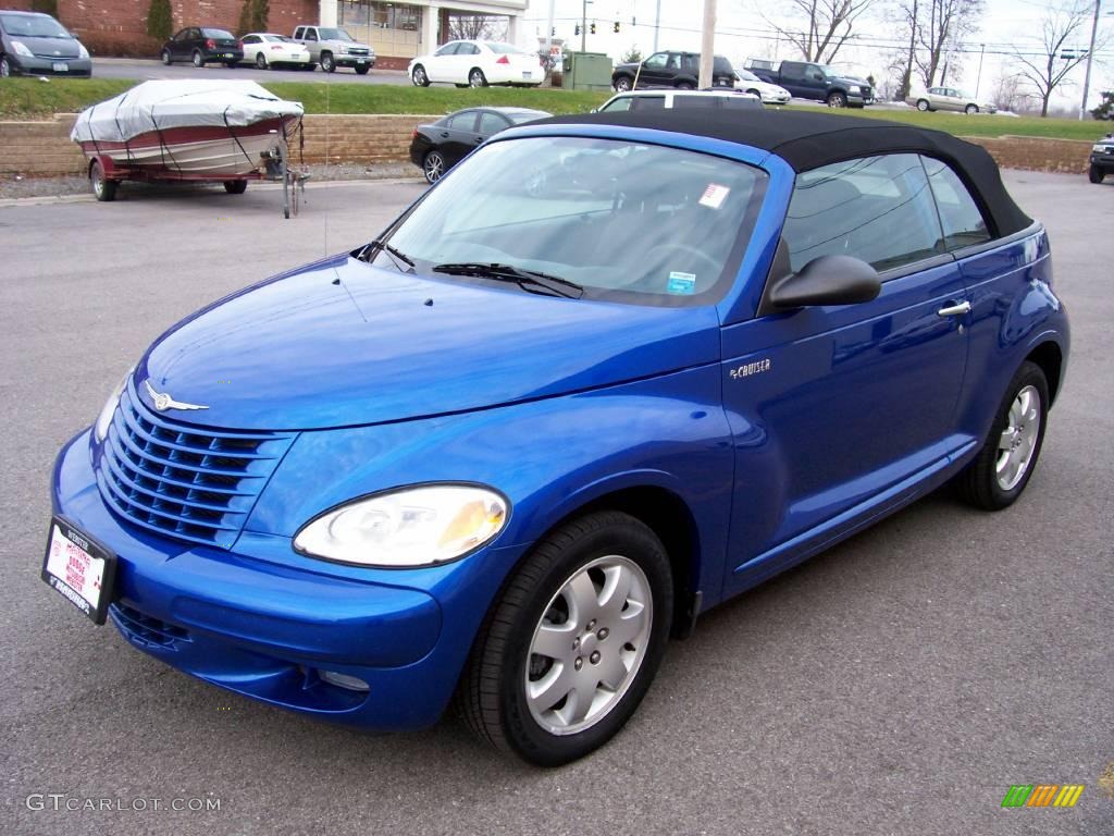 2005 PT Cruiser Touring Convertible - Electric Blue Pearl / Dark Slate Gray photo #1