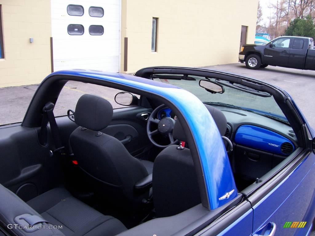 2005 PT Cruiser Touring Convertible - Electric Blue Pearl / Dark Slate Gray photo #2