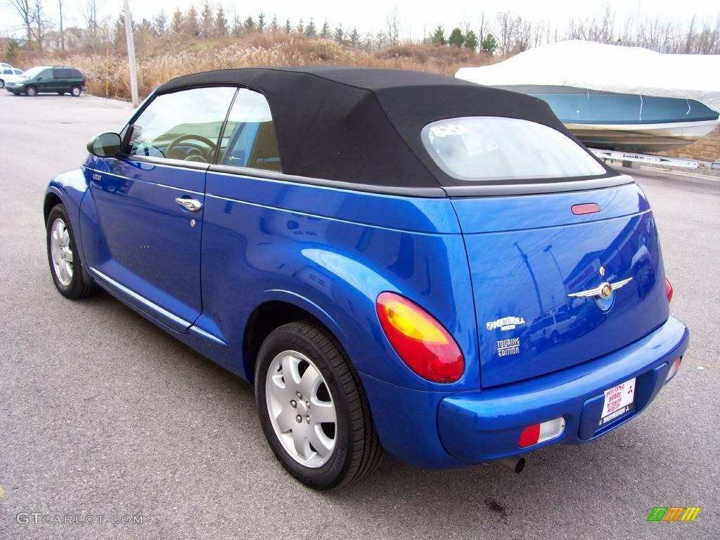 2005 PT Cruiser Touring Convertible - Electric Blue Pearl / Dark Slate Gray photo #12