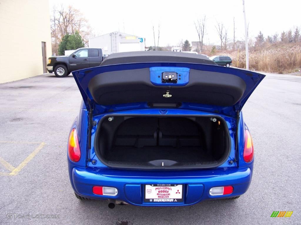 2005 PT Cruiser Touring Convertible - Electric Blue Pearl / Dark Slate Gray photo #13