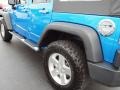 2009 Surf Blue Pearl Jeep Wrangler Unlimited X 4x4  photo #4