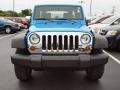 2009 Surf Blue Pearl Jeep Wrangler Unlimited X 4x4  photo #8