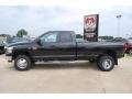 2007 Brilliant Black Crystal Pearl Dodge Ram 3500 Lone Star Quad Cab 4x4 Dually  photo #2