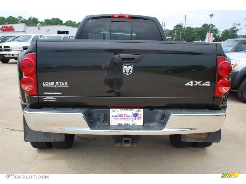 2007 Ram 3500 Lone Star Quad Cab 4x4 Dually - Brilliant Black Crystal Pearl / Medium Slate Gray photo #5