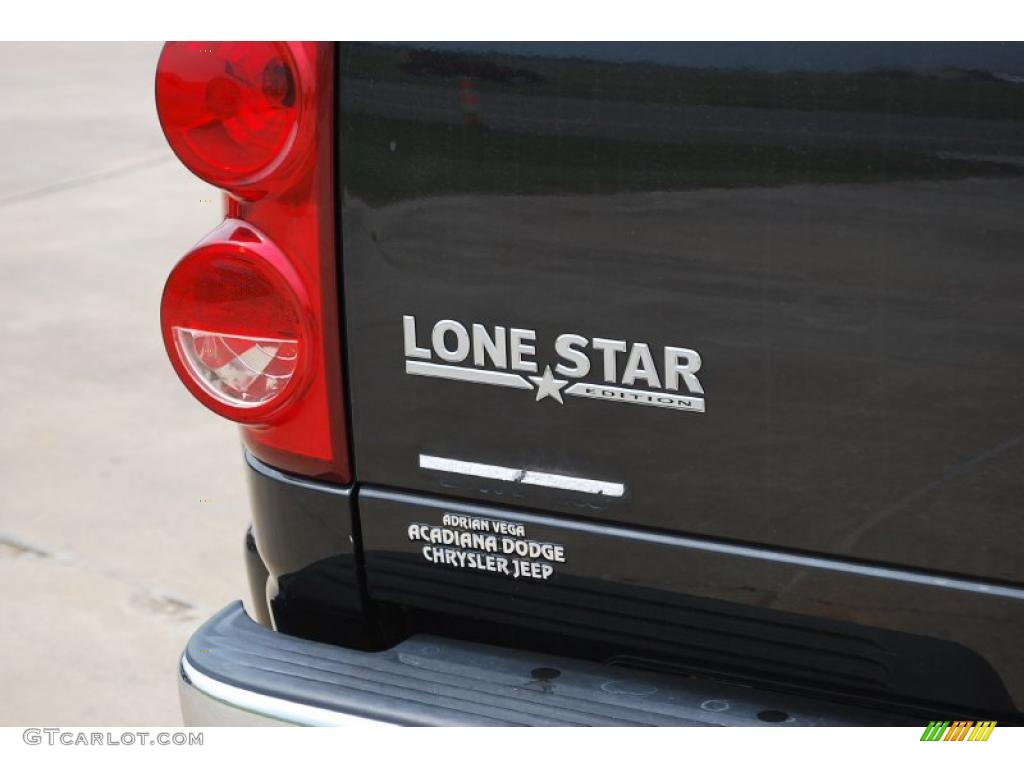 2007 Ram 3500 Lone Star Quad Cab 4x4 Dually - Brilliant Black Crystal Pearl / Medium Slate Gray photo #7