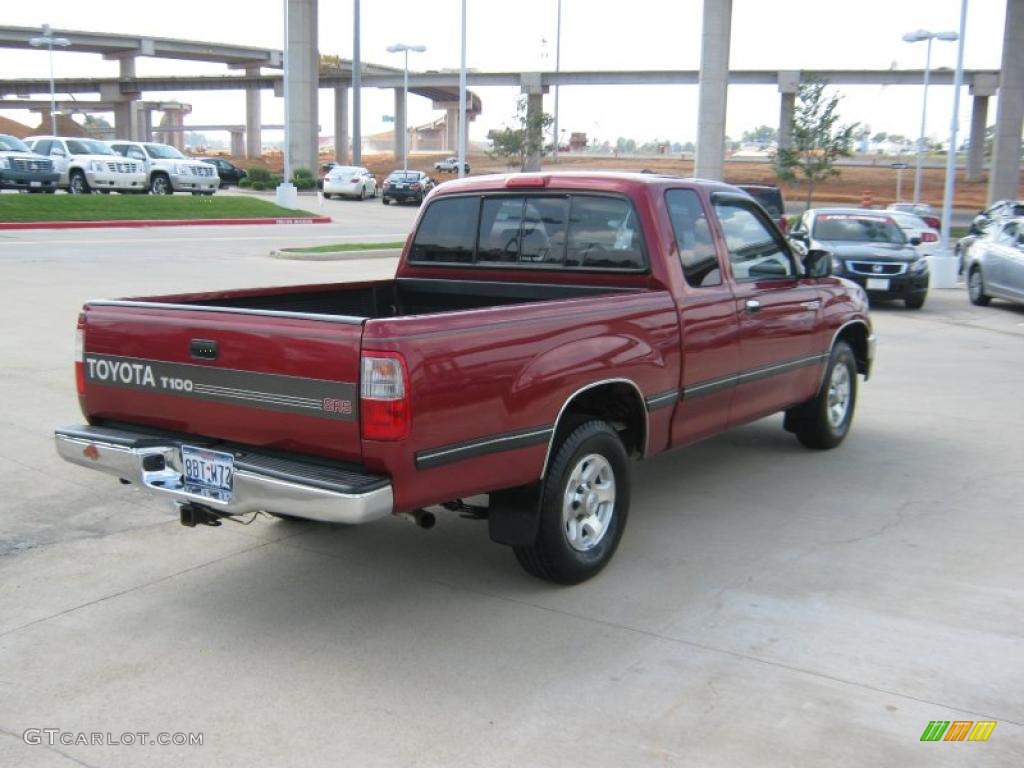Sunfire Red Pearl Metallic 1996 Toyota T100 Truck SR5 Extended Cab Exterior Photo #34953873