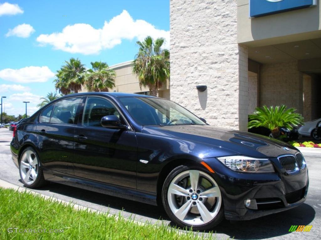2009 3 Series 335i Sedan - Black Sapphire Metallic / Black photo #4