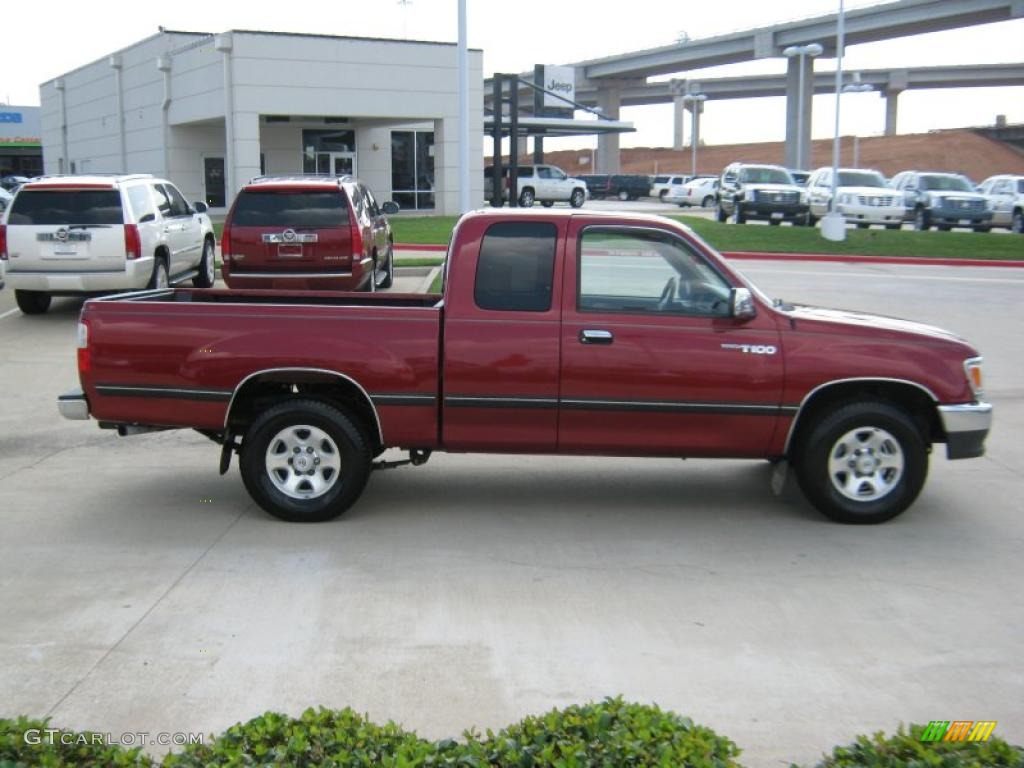 Sunfire Red Pearl Metallic 1996 Toyota T100 Truck SR5 Extended Cab Exterior Photo #34953882