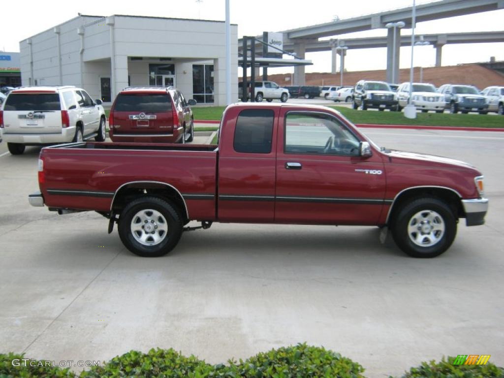 1996 T100 Truck SR5 Extended Cab - Sunfire Red Pearl Metallic / Ivory photo #6