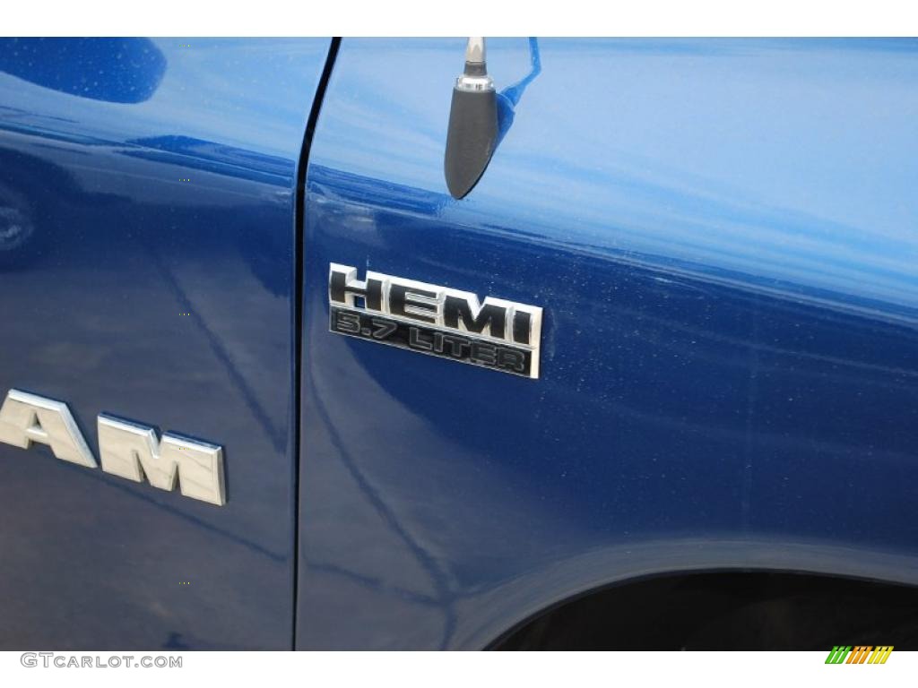 2008 Ram 1500 Big Horn Edition Quad Cab - Electric Blue Pearl / Medium Slate Gray photo #8