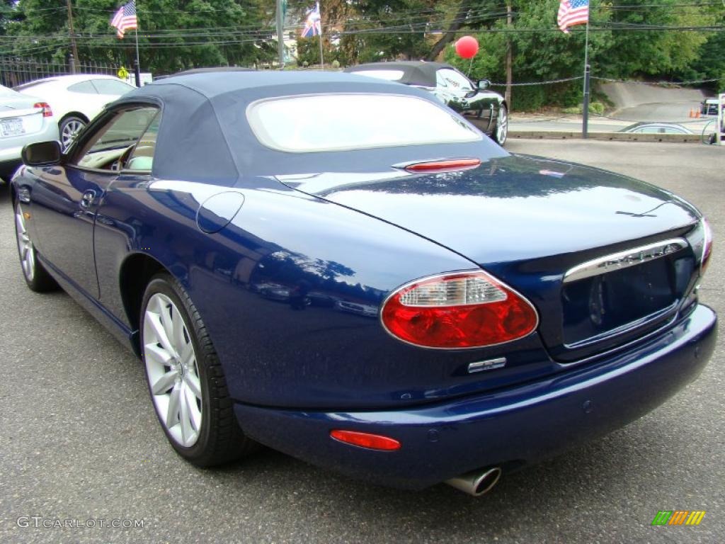 2005 XK XK8 Convertible - Pacific Blue Metallic / Ivory photo #4