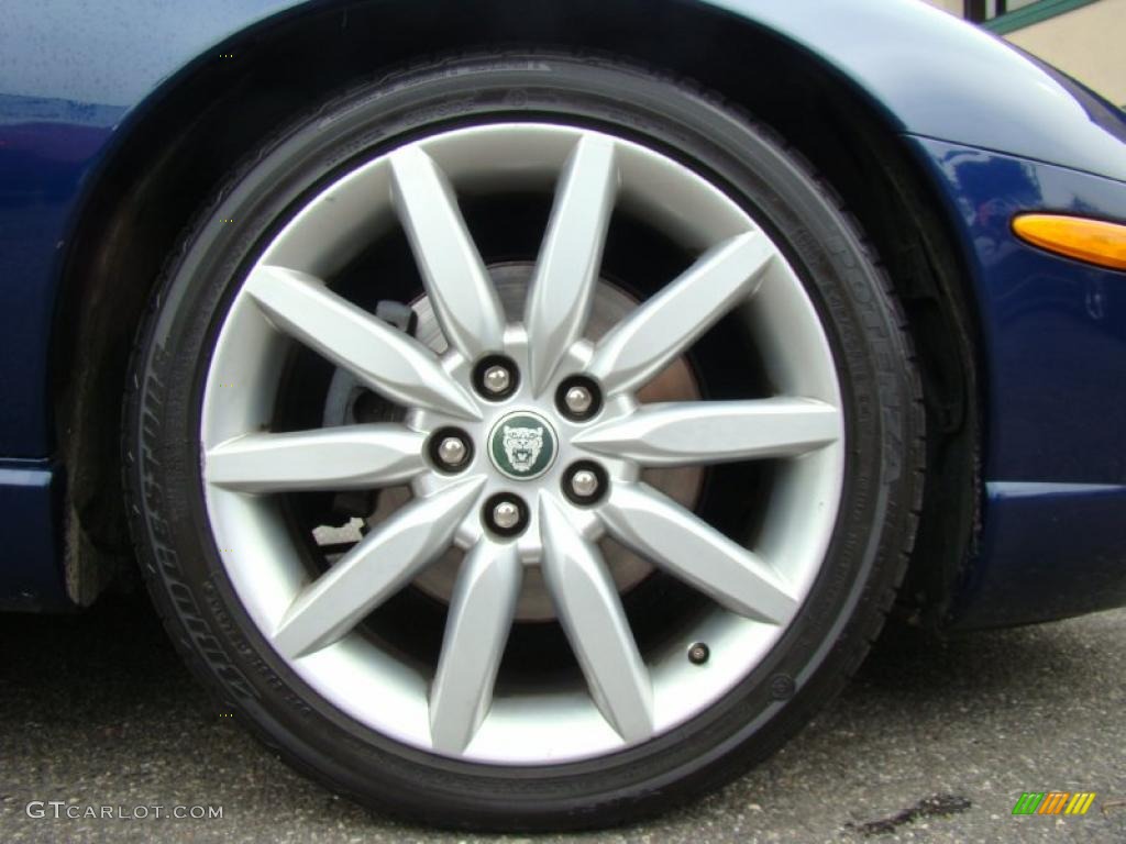 2005 XK XK8 Convertible - Pacific Blue Metallic / Ivory photo #10