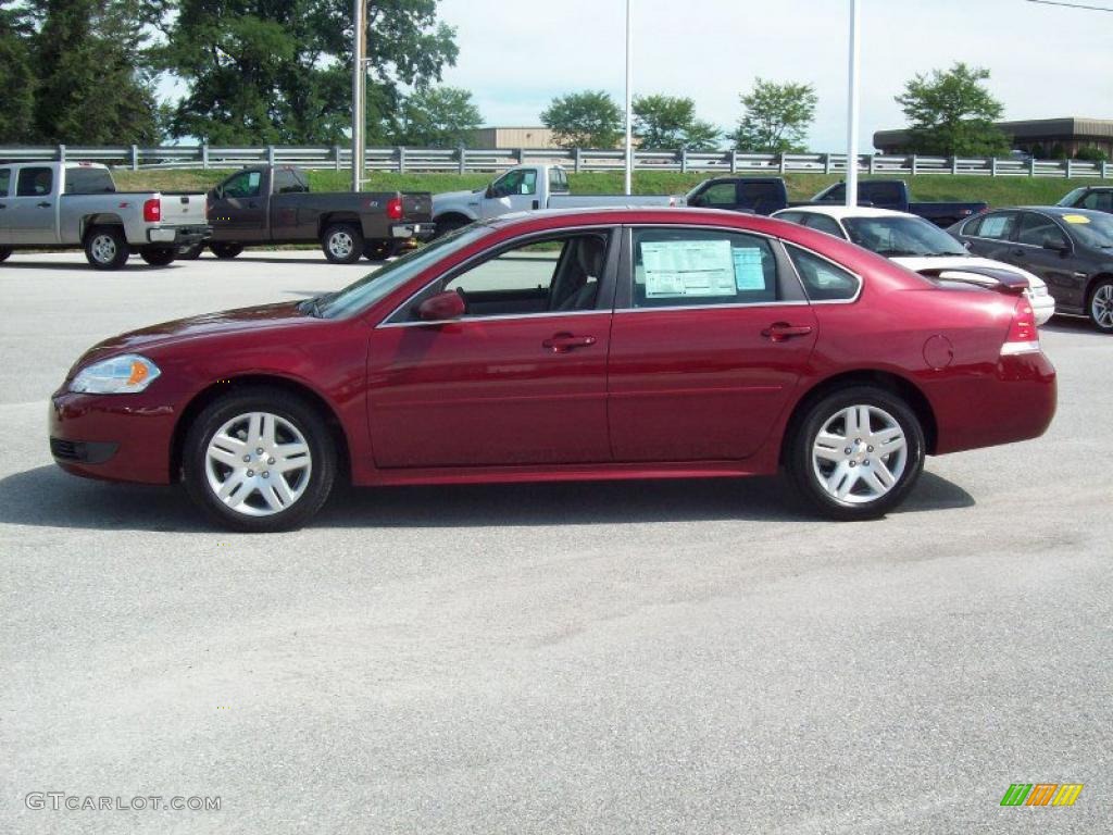2011 Impala LT - Red Jewel Tintcoat / Gray photo #13