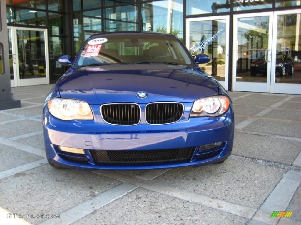 2008 1 Series 128i Coupe - Montego Blue Metallic / Black photo #3