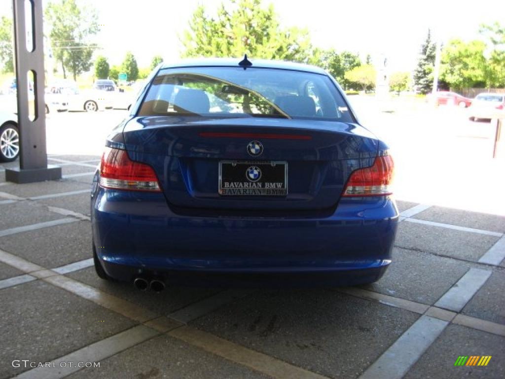2008 1 Series 128i Coupe - Montego Blue Metallic / Black photo #7