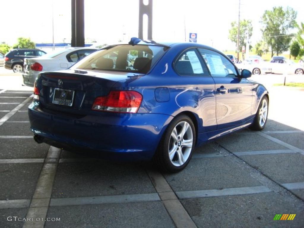 2008 1 Series 128i Coupe - Montego Blue Metallic / Black photo #8