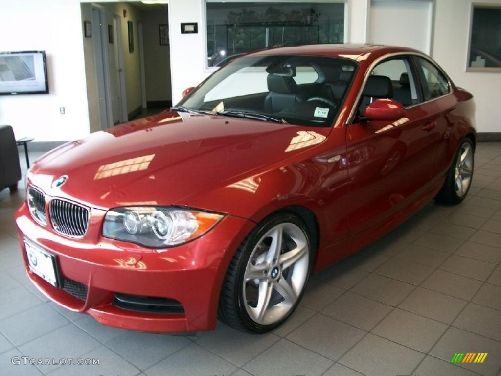 2008 1 Series 135i Coupe - Sedona Red Metallic / Black photo #1