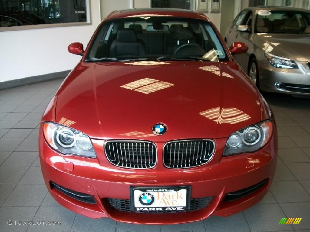 2008 1 Series 135i Coupe - Sedona Red Metallic / Black photo #2