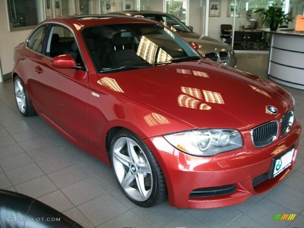 2008 1 Series 135i Coupe - Sedona Red Metallic / Black photo #3