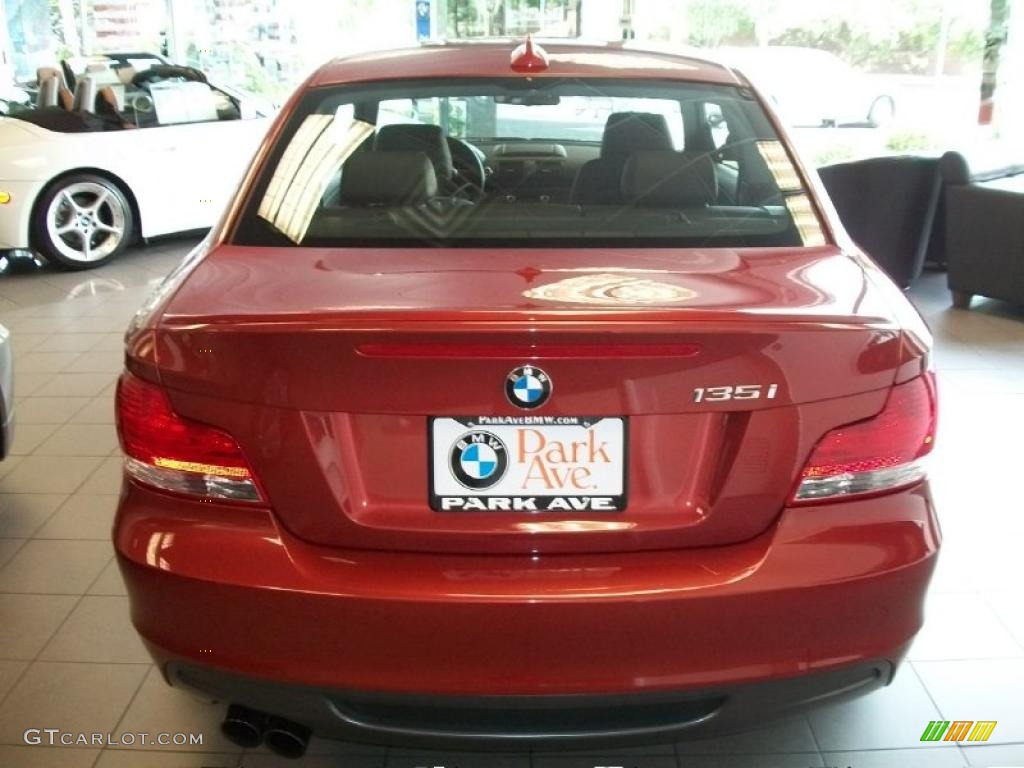 2008 1 Series 135i Coupe - Sedona Red Metallic / Black photo #5