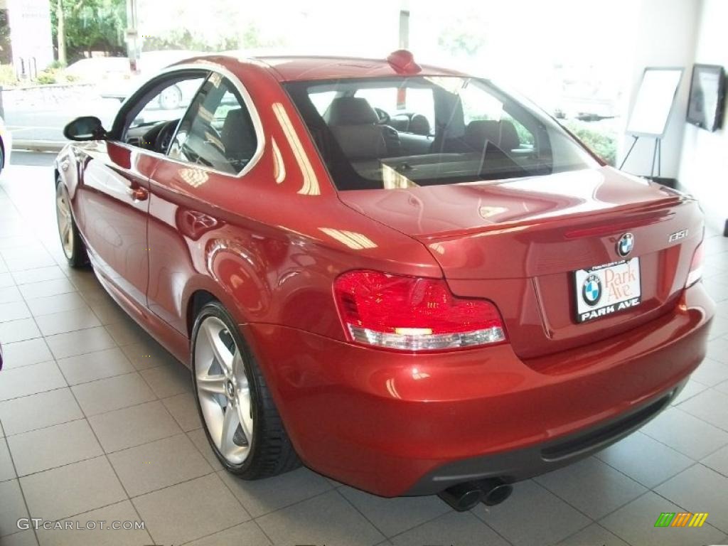 2008 1 Series 135i Coupe - Sedona Red Metallic / Black photo #6