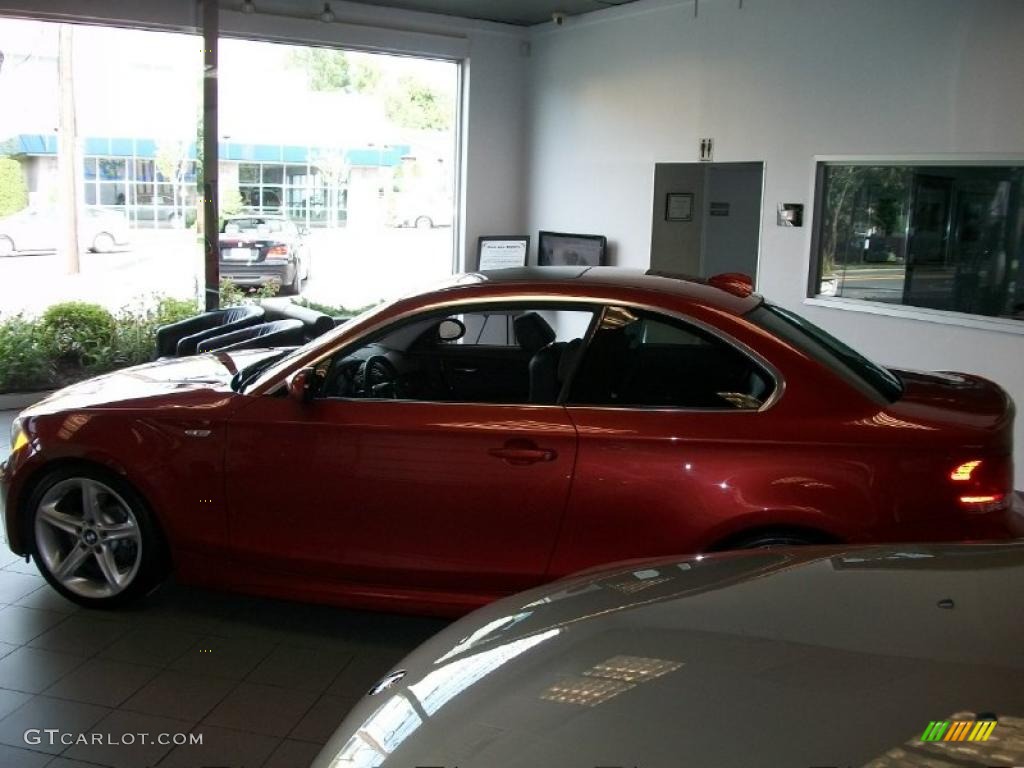 2008 1 Series 135i Coupe - Sedona Red Metallic / Black photo #7