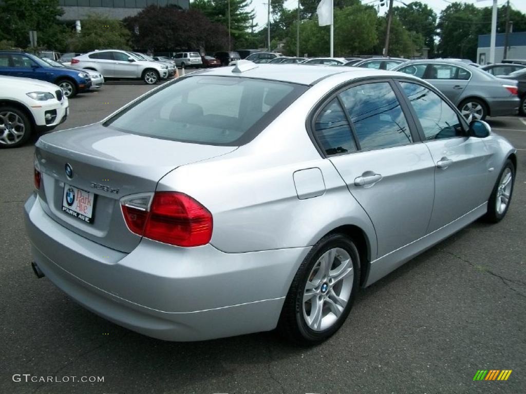 2008 3 Series 328xi Sedan - Titanium Silver Metallic / Black photo #5