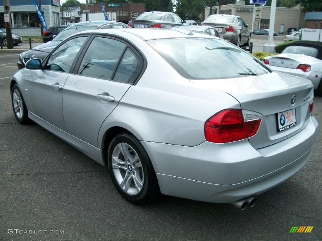 2008 3 Series 328xi Sedan - Titanium Silver Metallic / Black photo #7