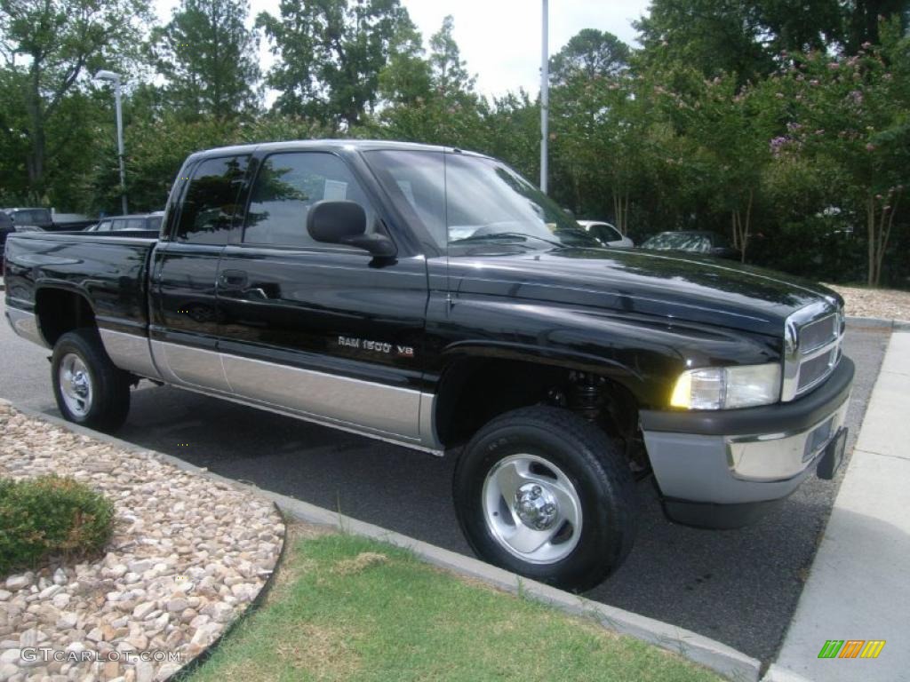 2001 Ram 1500 SLT Club Cab 4x4 - Black / Agate photo #8