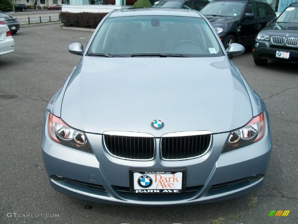 2007 3 Series 328i Sedan - Arctic Metallic / Black photo #2