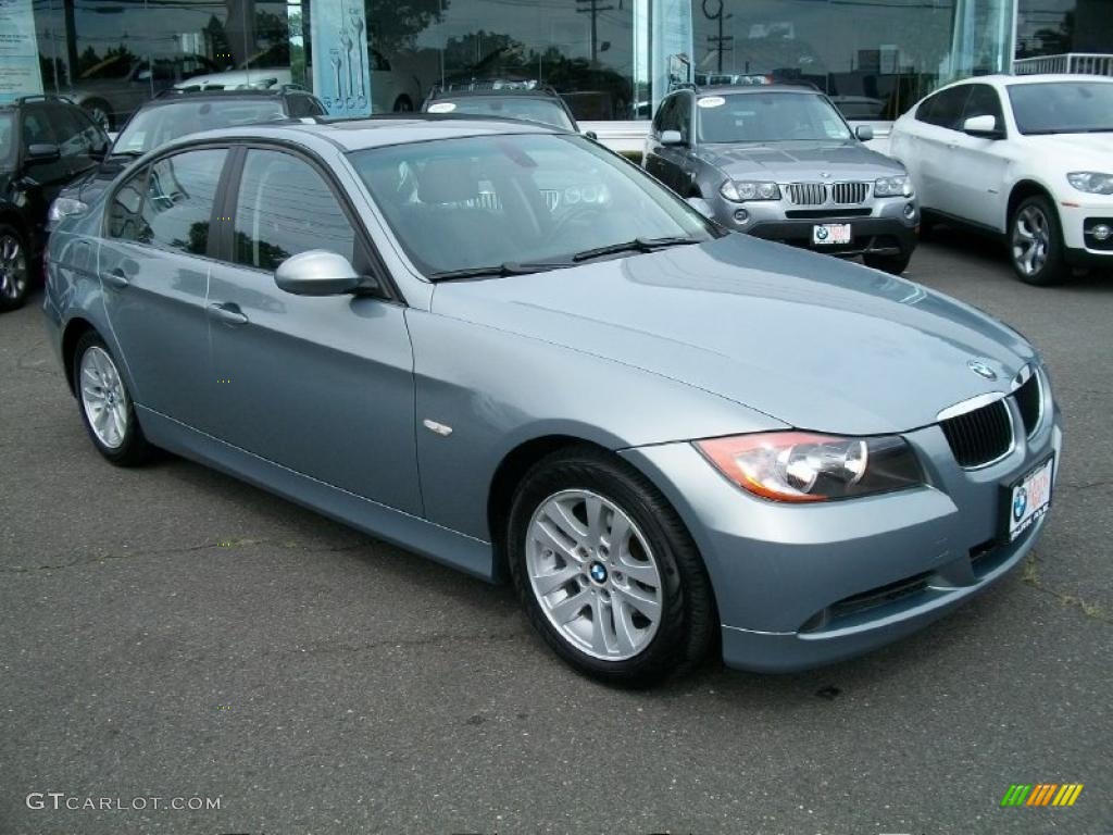 2007 3 Series 328i Sedan - Arctic Metallic / Black photo #3