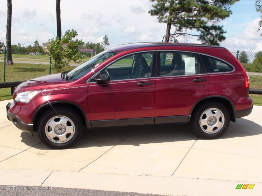 2007 CR-V LX - Tango Red Pearl / Gray photo #11