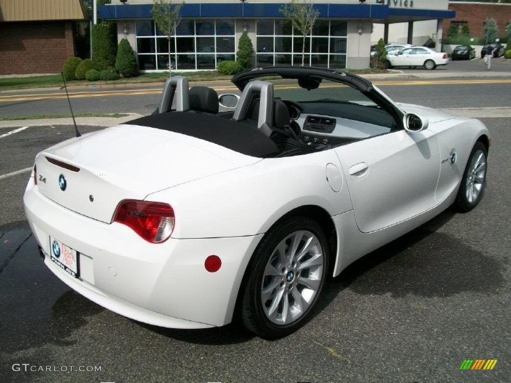 2008 Z4 3.0si Roadster - Alpine White / Black photo #5