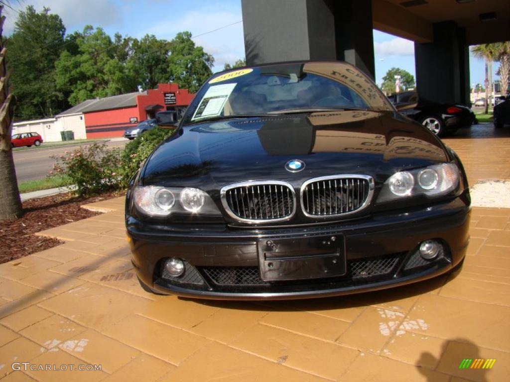 2006 3 Series 330i Convertible - Jet Black / Sand photo #2