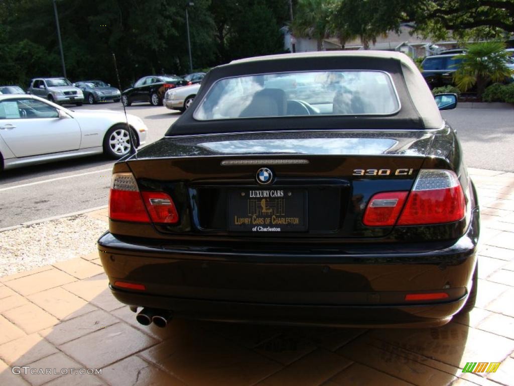 2006 3 Series 330i Convertible - Jet Black / Sand photo #6