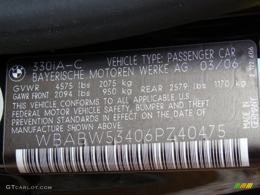 2006 3 Series 330i Convertible - Jet Black / Sand photo #26