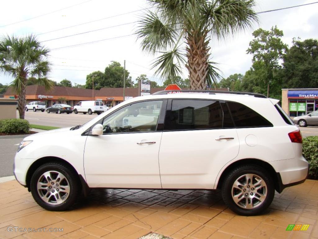 2007 MDX  - Aspen White Pearl / Taupe photo #7